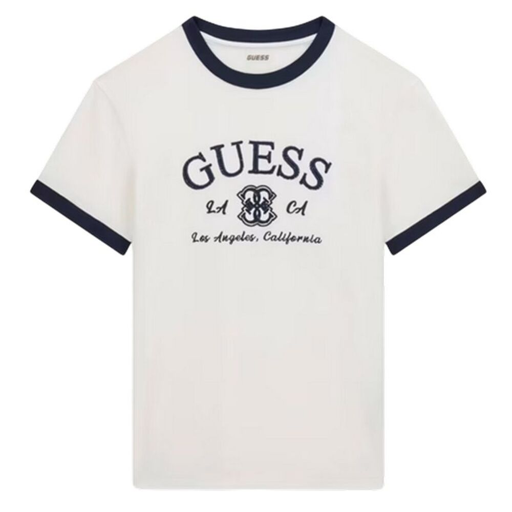 Guess Womens/Ladies Hoshi Embroidered Logo Crew Neck / Dove
